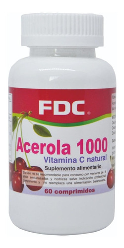 Acerola Vitamina C Natural 1000 Mg X 60 Comp