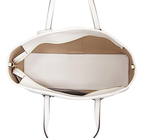Bolsa Gemini Link Canvas Tote Tory Burch 53304 068 Ivory Color Blanco
