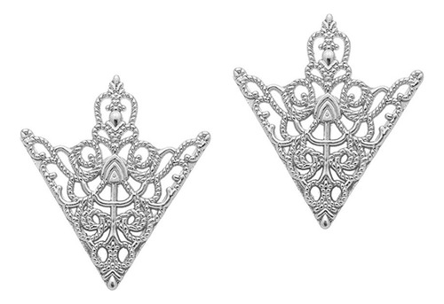 2 Los Hombres Triangular Pin De Cuello Pin Clip Punto Para