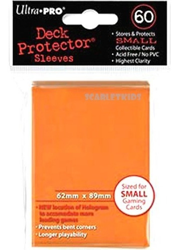 Protectores Ultra Pro X60 Unidades Naranja Para Yu-gi-oh!