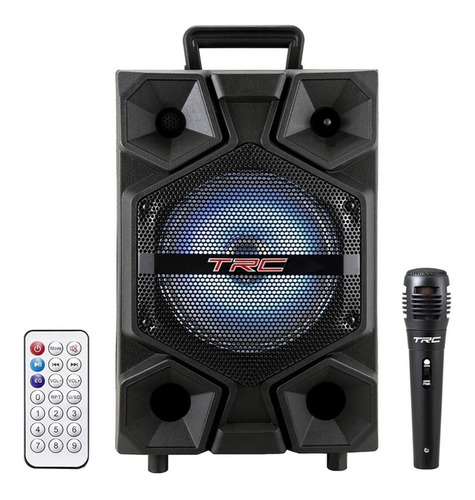 Caixa de som TRC Sound Power TRC 512 portátil com bluetooth preta 110V/220V