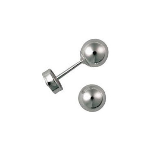 Aros Abridores Bebe Plata 925 Bolita 5mm Ch-006 C