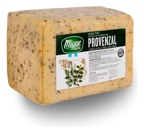 Queso Gouda Migue Saborizado 1/2 Horma Sin Tacc.