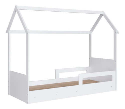 Cama Infantil Montessoriana Com Colchão Menino Menina Branca