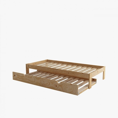 Imagen 3 de 6 de Cama Con Nido Madera Natural 80 X 190 Ref: Bose Con Nido