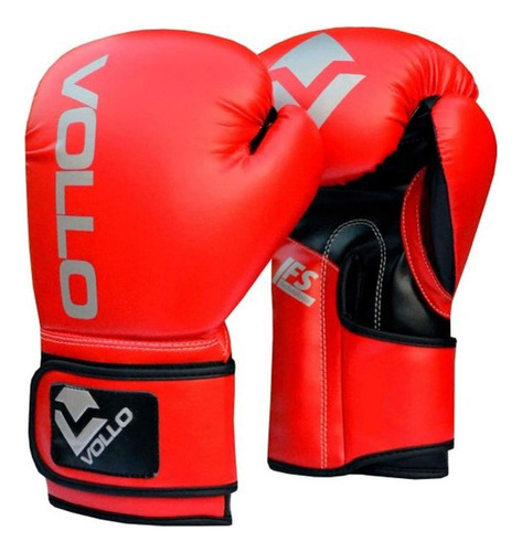Luva De Boxe Muay Thai Vollo Vermelha Red 12oz