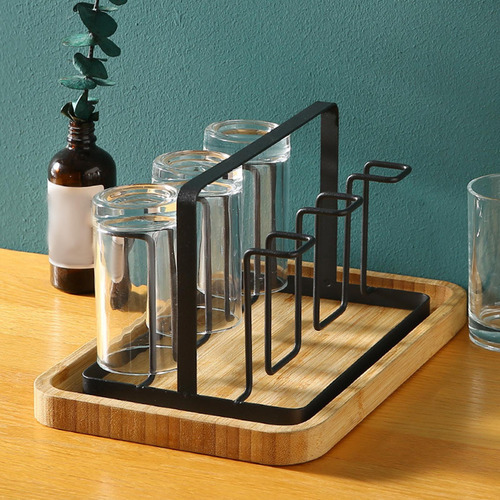 Para Estante Secado Tazas, 6 Portavasos, Soporte Vasos