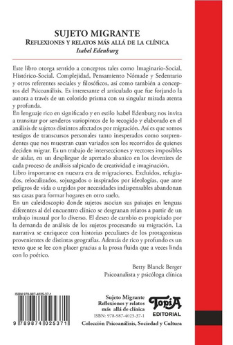 Imagen 2 de 3 de Sujeto Migrante. (isabel Edenburg)