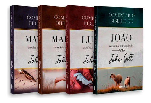 Kit Comentários Bíblicos John Gill | Mateus | Marcos | Lucas | João, De John Gill. Editorial Cpp, Capa Mole Em Português