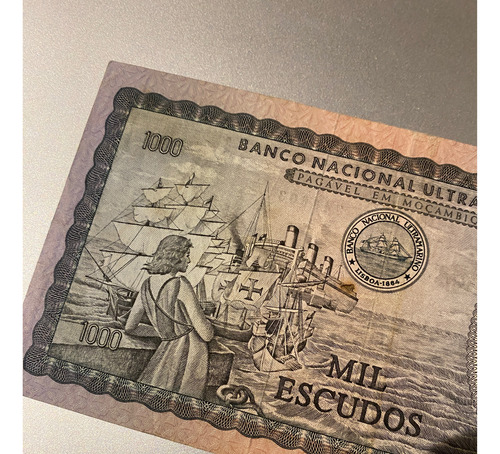 Cédula Mocambique - 1000 Escudos - 1972 - Mbc - Escassa