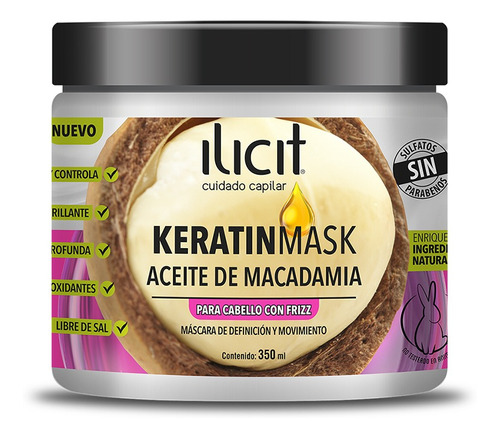 Mascara Capilar Ilicit Keratin 350ml 