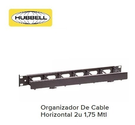 Organizador De Cable Horizontal 2u 1,75 M Hubbell