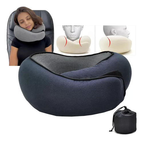 Almohada De Viaje En Avión, Soporte Cervical Ajustable/
