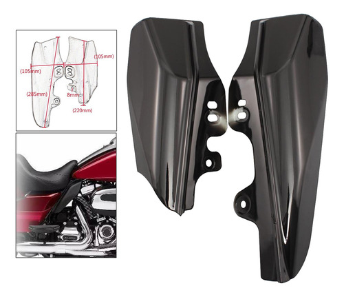 Negro Mid-marco Deflector De Aire Compatible Para Harley 