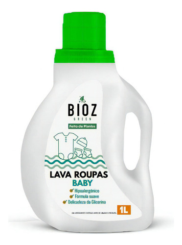 Kit 2x: Lava Roupas Concentrado Biodegradável Baby Bioz 1l