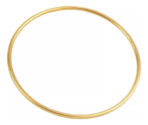 Argola Pulseira Aço Inoxidável Dourada Feminina Não Preteja Comprimento 6 Cm Cor Dourado Diâmetro 6 Cm