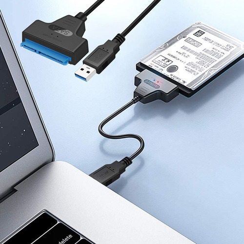 Cable Adaptador Disco Duro Sata A Usb 3.0 Para Hdd Ssd 2.5 Color Negro