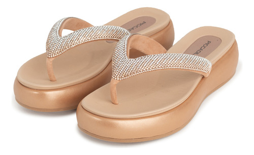 Sandalia Mujer Strass Sol Rosado Piccadilly