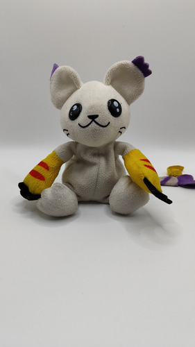 Digimon Gatomon Tailmon Bandai Muñeco Vintage Blanco, Amarillo, Morado (Usado)