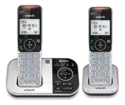 Teléfono Inalámbrico Vtech Vs112-2 Dect 6.0 Bluetooth 2...