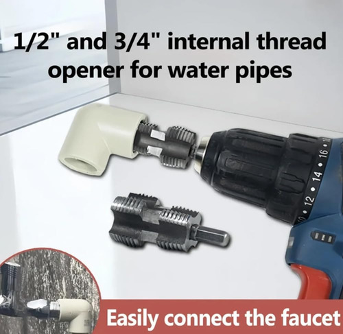 Taladro Eléctrico Compatible Pvc Pipe Threader Kit, Pvc