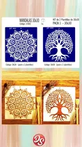 Comprar Stencils Decorativo Mándala 30x30cm (2 Diseños) Stm02 Matezz