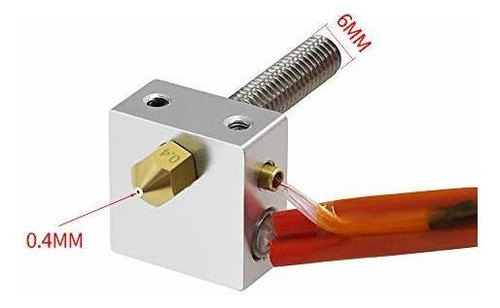 Kit Boquilla Mk8 Extrusora Calentador Garganta 0.069 in