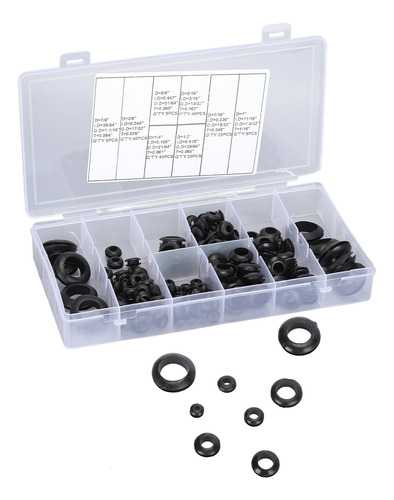 Rubber Hole Grommet 180 Unidades, Kit De Sortimento, Plugue