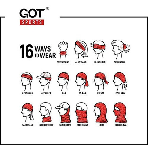 Got Sports Tube Bandana - Polainas Para El Cuello Para Mujer