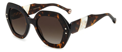 Lentes De Sol Carolina Herrera Mujer Her 0126/s Color Havana White Color de la lente Café Desvanecido Color de la varilla Havana/Blanco Color del armazón Havana White Diseño Ocean