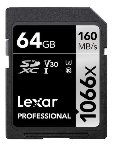 Memoria Sd Lexar 64gb Professional 1066x Uhs-i Sdxc 