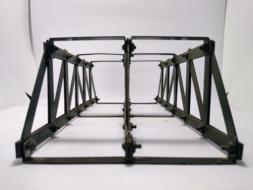Imagen 6 de 9 de Nico Puente Doble 29cm Metal. Armado. Meccano? H0 (cpv 21)