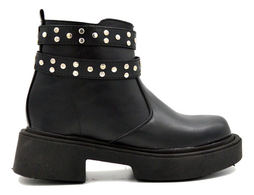 Botas Botinetas Mujer Ecocuero Plataforma Tachas Comodas