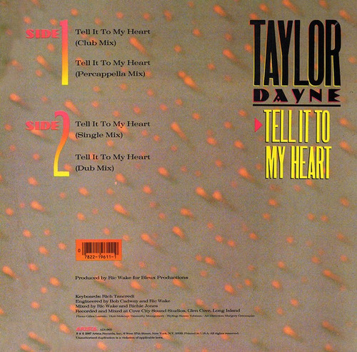 Taylor Dayne - Tell It To My Heart (ad1-9611) (1987)