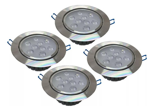 Pack X4 Focos Led Embutidos Foco Led Embutido Foco Led 9w