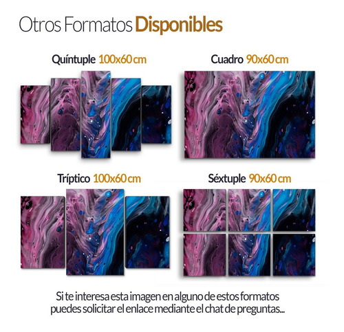 Cuadro Decorativo Moderno Colores Minimalista Jd-0323 G Quíntuple 100x60 Cm Sin Marco