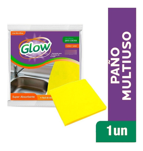 Paño Multiuso Glow Amarillo 38 X 40 X 1 Un