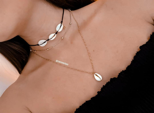 Collar Chokers Para Damas. Material Goldfield