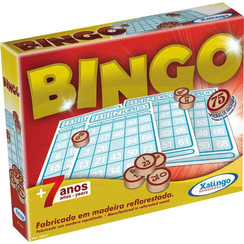 Jogo Bingo Infantil -pedras De Madeira Xalingo -frete Gratis