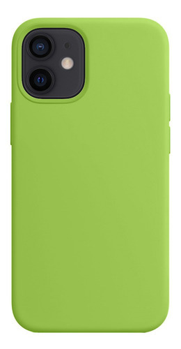 Capa Capinha Silicone Veludo Compatível Com iPhone 12 Mini Cor Verde