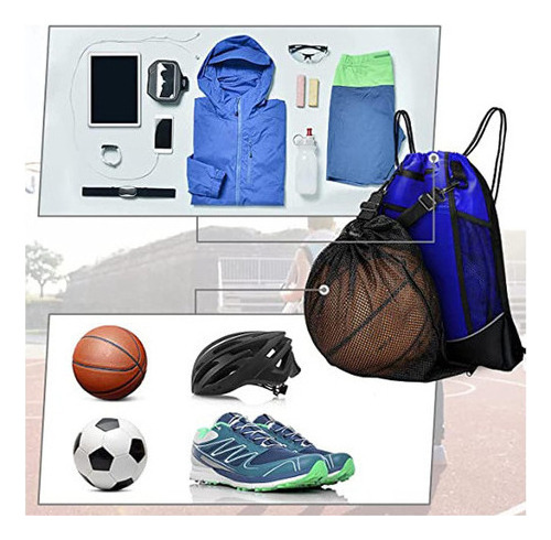 Lk 2024 Mochila Deportiva De Malla Con Cordón Bolsillos