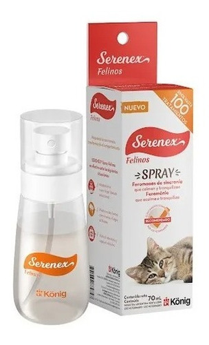 Serenex Gato Spray 70 Ml Konig - Acalma E Tranquiliza