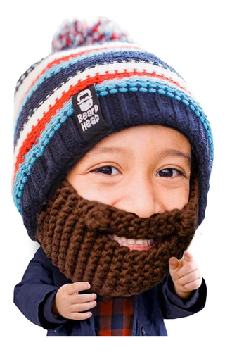 Beard Head Kid Gromm Beard Beanie Gorro Punto Y Barba Falsa