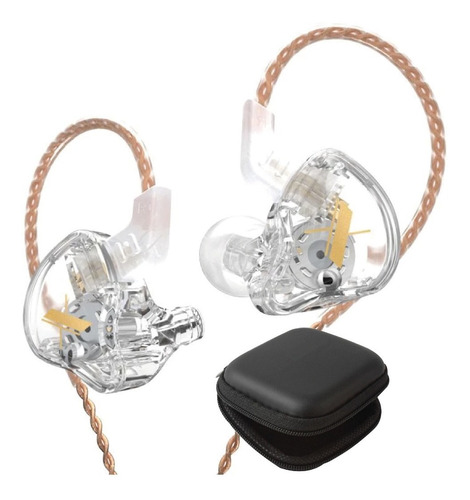 Imagen 1 de 8 de Kz Edx Audifonos Con Micro + Estuche In Ear Transparente