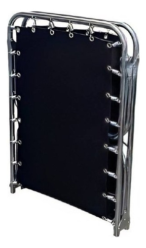 Catre Clásico Plus Plegable Lona Poliéster Negro