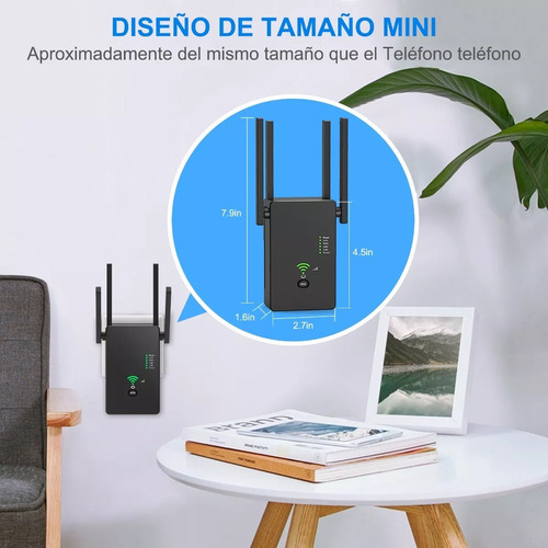 ` Repetidor Wifi Amplificador Señal De 1200mbps 2.4/5.8ghz