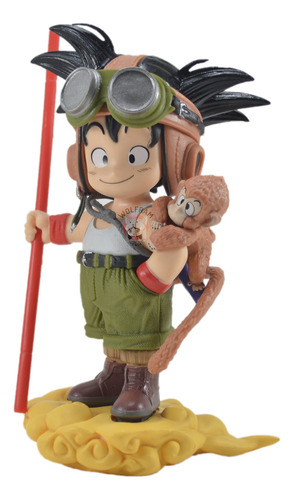 Figura Muñeco Dragon Ball Z Goku Niño Baculo Con Mono