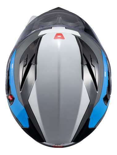 Capacete Fechado E Aberto Texx Escamoteável Robocop Articulado Gladiator V3 Reisen Com Queixeira Móvel Viseira Solar Interna Antiembaçamento Bavete Narigueira Removível Azul-vermelho-branco Tamanho 56