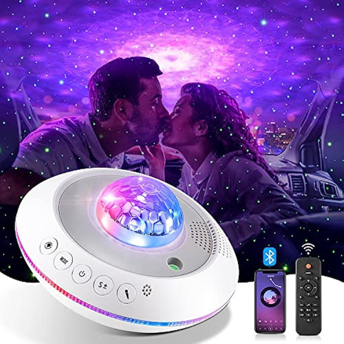 One Fire Star Projector Galaxy Light, Bluetooth Music Night 