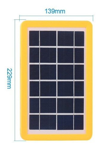 Imagen 3 de 6 de Cargador Panel Solar Usb Celular 7 5v Carga Portatil Camping
